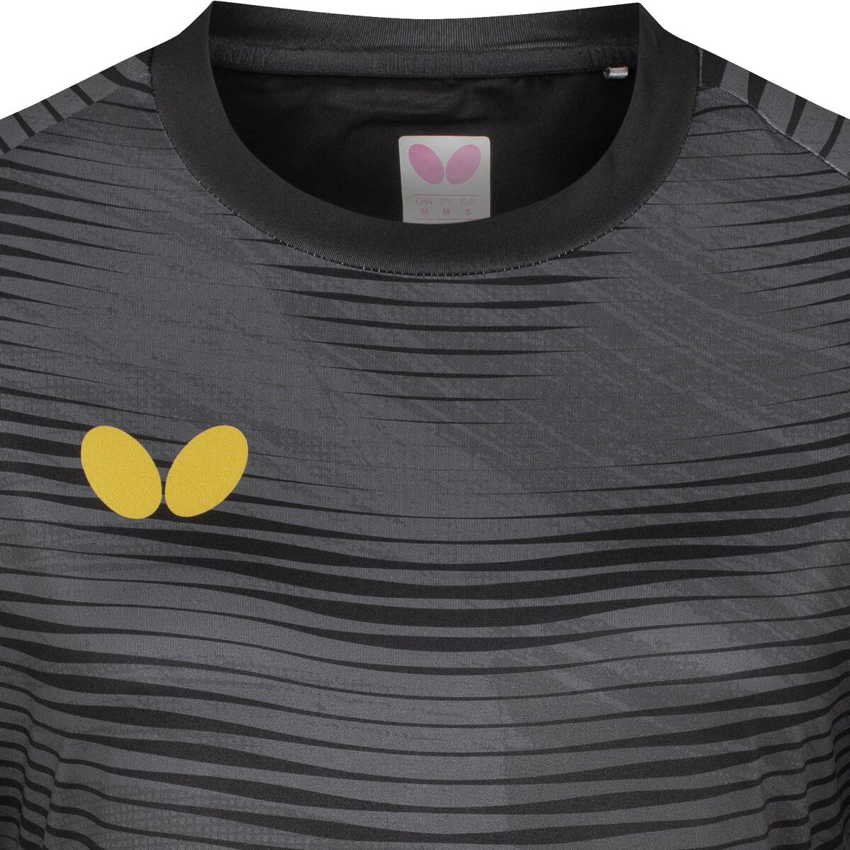 Butterfly Table Tennis - Puro Lady Shirt - Black - Front - Close-Up